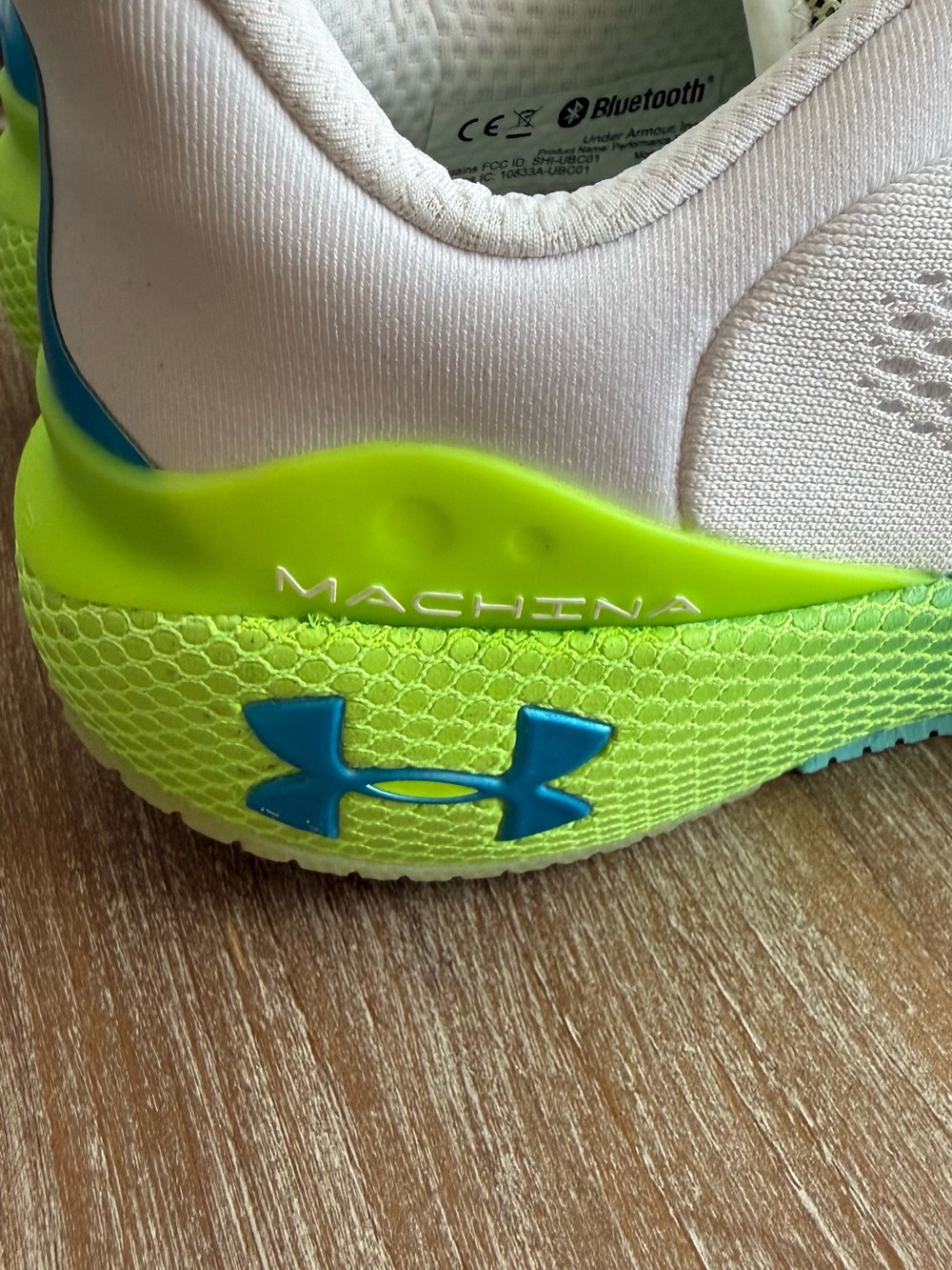Under Armour Women’s White and Neon Green Mesh Running Sneakers | Size 12 - Picture 3 of 12